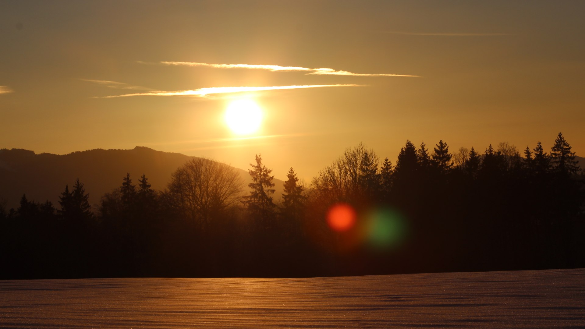 Sonnenuntergang im Winter, © Katharina Frech